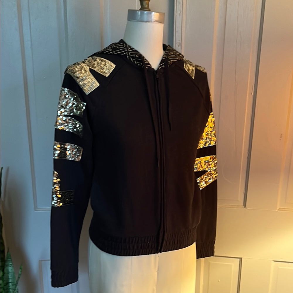 Black and Gold VS PINK Sequin Women's Hoodie/Jacket